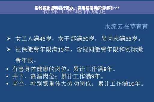 揭秘薪酬证明银行流水，实用指南与解读秘籍???