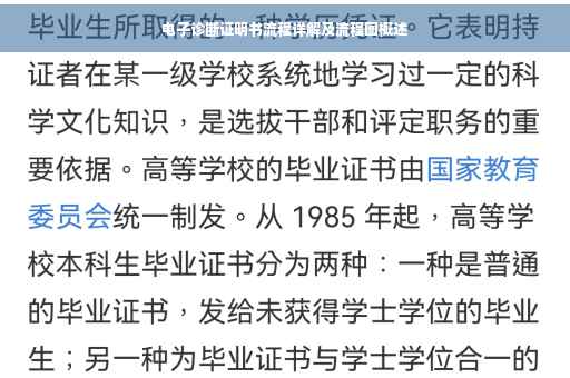 电子诊断证明书流程详解及流程图概述