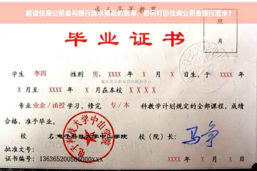 解读住房公积金与银行流水背后的故事，如何打印住房公积金银行流水？