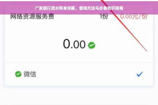 广发银行流水账单详解，查询方法与必备知识指南