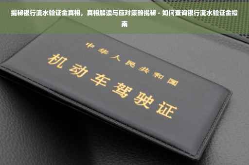 揭秘银行流水验证金真相，真相解读与应对策略揭秘 - 如何查询银行流水验证金指南