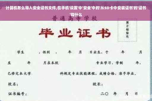 计算机怎么导入安全证书文件,在手机'设置'中'安全'中的'从SD卡中安装证书'的'证书'指什么 计算机怎么导入安全证书文件,在手机'设置'中'安全'中的'从SD卡中安装证书'的'证书'指什么