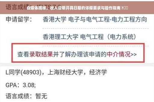 自媒体揭秘，收入证明开具日期的详细要求与操作指南 ?⚡️