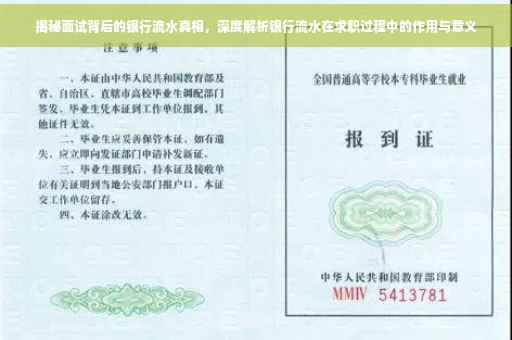 揭秘面试背后的银行流水真相，深度解析银行流水在求职过程中的作用与意义