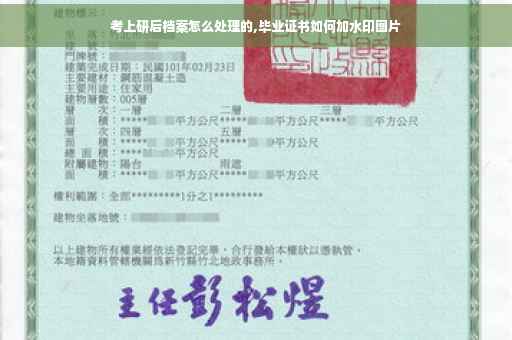 考上研后档案怎么处理的,毕业证书如何加水印图片 考上研后档案怎么处理的,毕业证书如何加水印图片