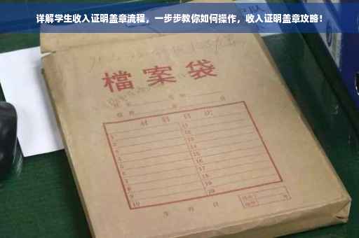 详解学生收入证明盖章流程，一步步教你如何操作，收入证明盖章攻略！