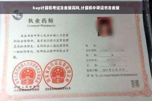bap计算机考试含金量高吗,计算机中级证书含金量