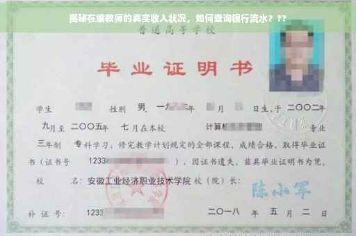 揭秘在编教师的真实收入状况，如何查询银行流水？??