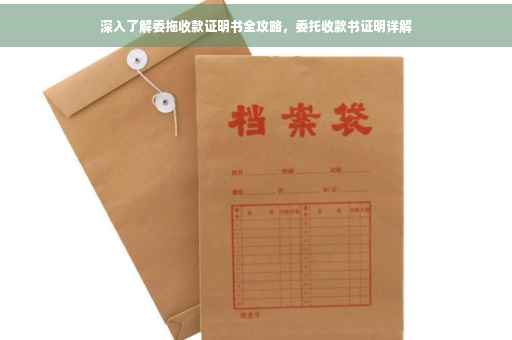 深入了解委拖收款证明书全攻略，委托收款书证明详解