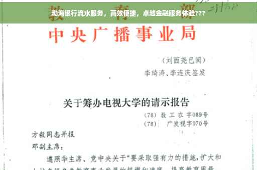 渤海银行流水服务，高效便捷，卓越金融服务体验???