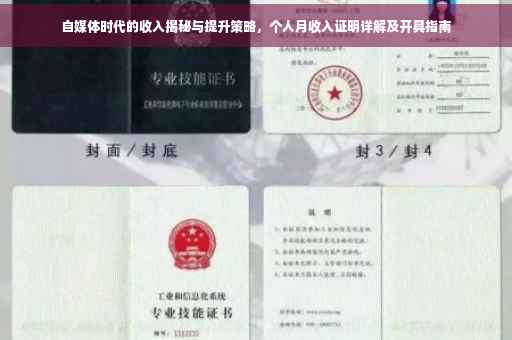 自媒体时代的收入揭秘与提升策略，个人月收入证明详解及开具指南