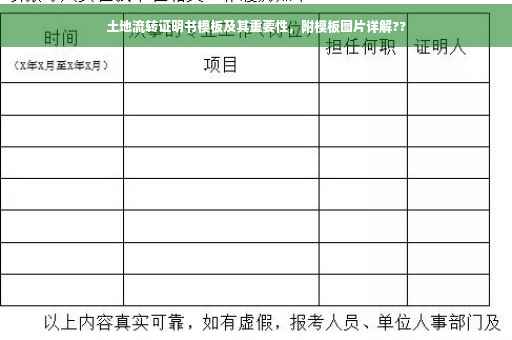 土地流转证明书模板及其重要性，附模板图片详解??