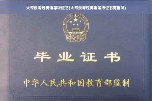 大专没考过英语等级证书(大专没考过英语等级证书有用吗)