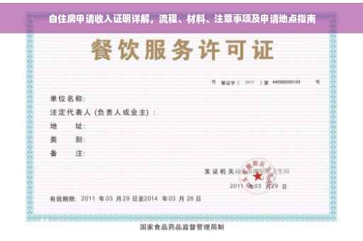自住房申请收入证明详解，流程、材料、注意事项及申请地点指南