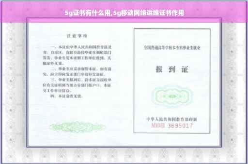5g证书有什么用,5g移动网络运维证书作用