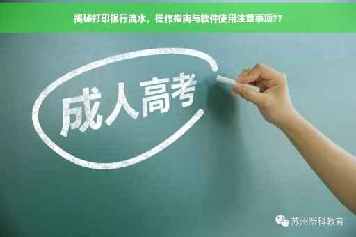 揭秘打印银行流水，操作指南与软件使用注意事项??