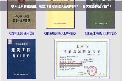 收入证明的重要性，哪些场合需要收入证明材料？一篇文章带你全了解?✨