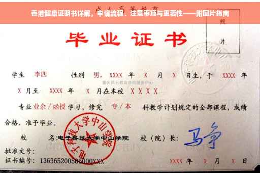 香港健康证明书详解，申请流程、注意事项与重要性——附图片指南