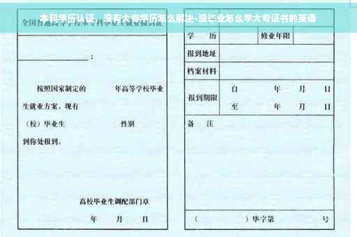 本科学历认证，没有大专学历怎么解决-没毕业怎么学大专证书的英语