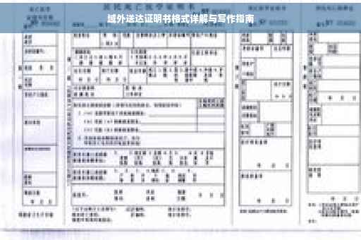 域外送达证明书格式详解与写作指南