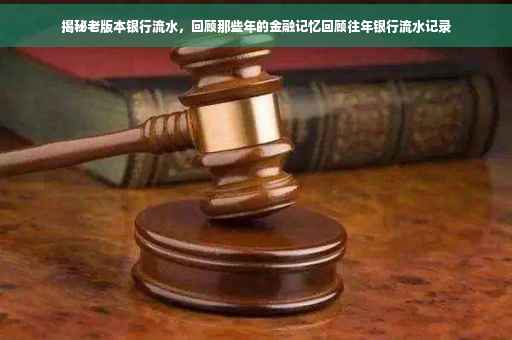 揭秘老版本银行流水，回顾那些年的金融记忆回顾往年银行流水记录