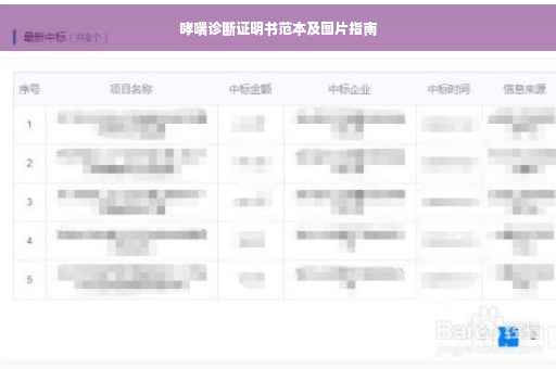 哮喘诊断证明书范本及图片指南