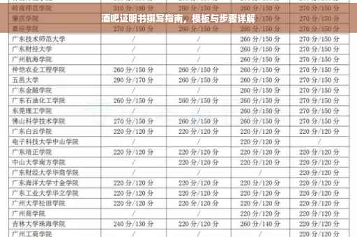 酒吧证明书撰写指南，模板与步骤详解