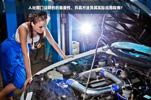 人社部门证明书的重要性、开具方法及其实际应用指南?