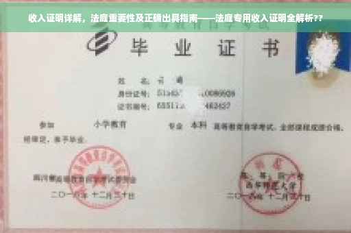 收入证明详解，法庭重要性及正确出具指南——法庭专用收入证明全解析??