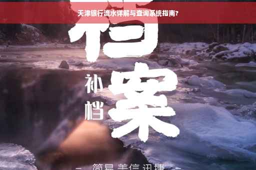 天津银行流水详解与查询系统指南?
