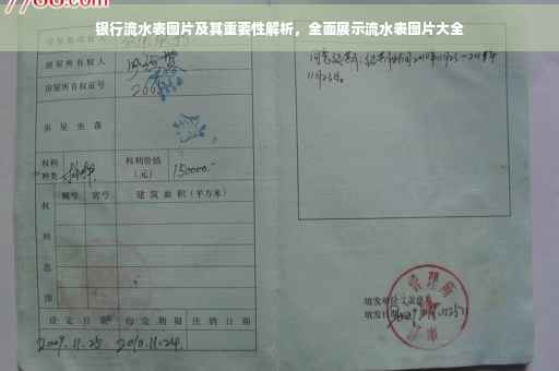银行流水表图片及其重要性解析，全面展示流水表图片大全