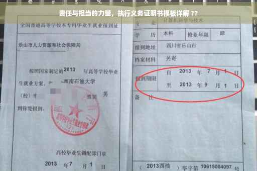 责任与担当的力量，执行义务证明书模板详解 ??