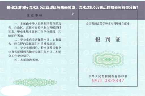 揭秘华诚银行流水3.0运营逻辑与未来展望，流水达3.0万背后的故事与前景分析??
