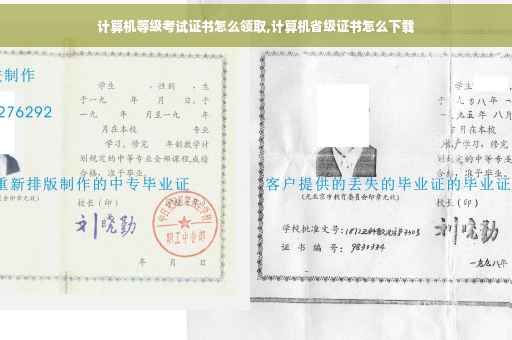 计算机等级考试证书怎么领取,计算机省级证书怎么下载