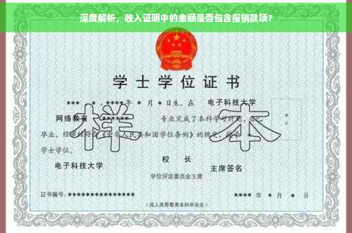 深度解析，收入证明中的金额是否包含报销款项？