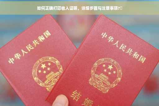 如何正确打印收入证明，详细步骤与注意事项?✨