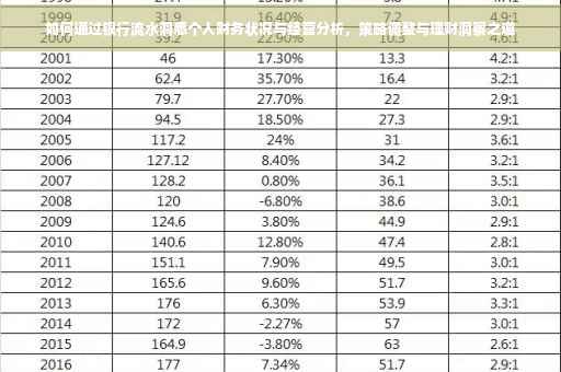 如何通过银行流水洞悉个人财务状况与经营分析，策略调整与理财洞察之道