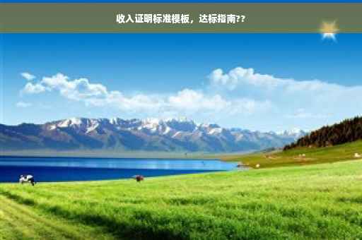 收入证明标准模板，达标指南??