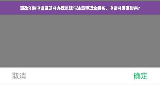 更改年龄申请证明书办理流程与注意事项全解析，申请书写写指南?