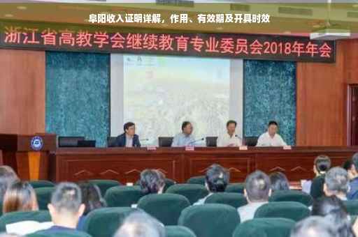阜阳收入证明详解，作用、有效期及开具时效