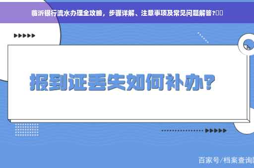 临沂银行流水办理全攻略，步骤详解、注意事项及常见问题解答?⚡️