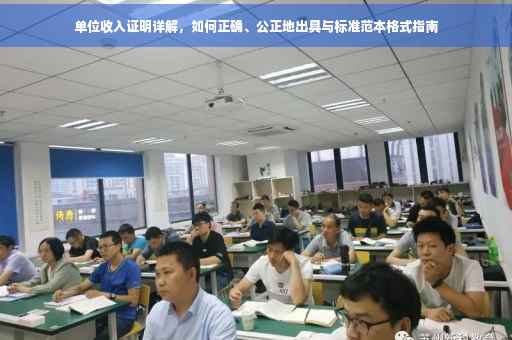 单位收入证明详解，如何正确、公正地出具与标准范本格式指南