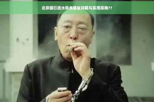 北京银行流水账单模板详解与实用指南??