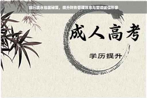 银行流水包装秘笈，提升财务管理效率与塑造诚信形象