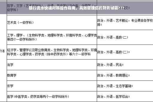 银行流水快速对账操作指南，高效管理你的财务秘籍???