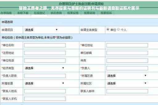 冒险王勇者之路，无尽探索与荣耀的证明书与最新调查取证照片展示