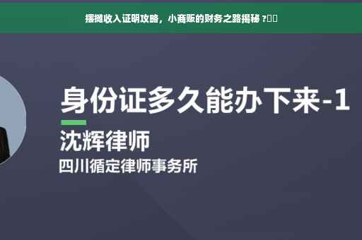 摆摊收入证明攻略，小商贩的财务之路揭秘 ?⚡️