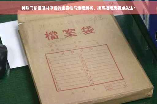 特殊门诊证明书申请的重要性与流程解析，撰写指南及要点关注?