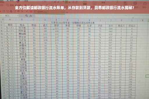全方位解读邮政银行流水账单，从存款到贷款，洞悉邮政银行流水揭秘?