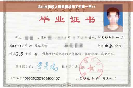 金山文档收入证明模板与工资表一览??